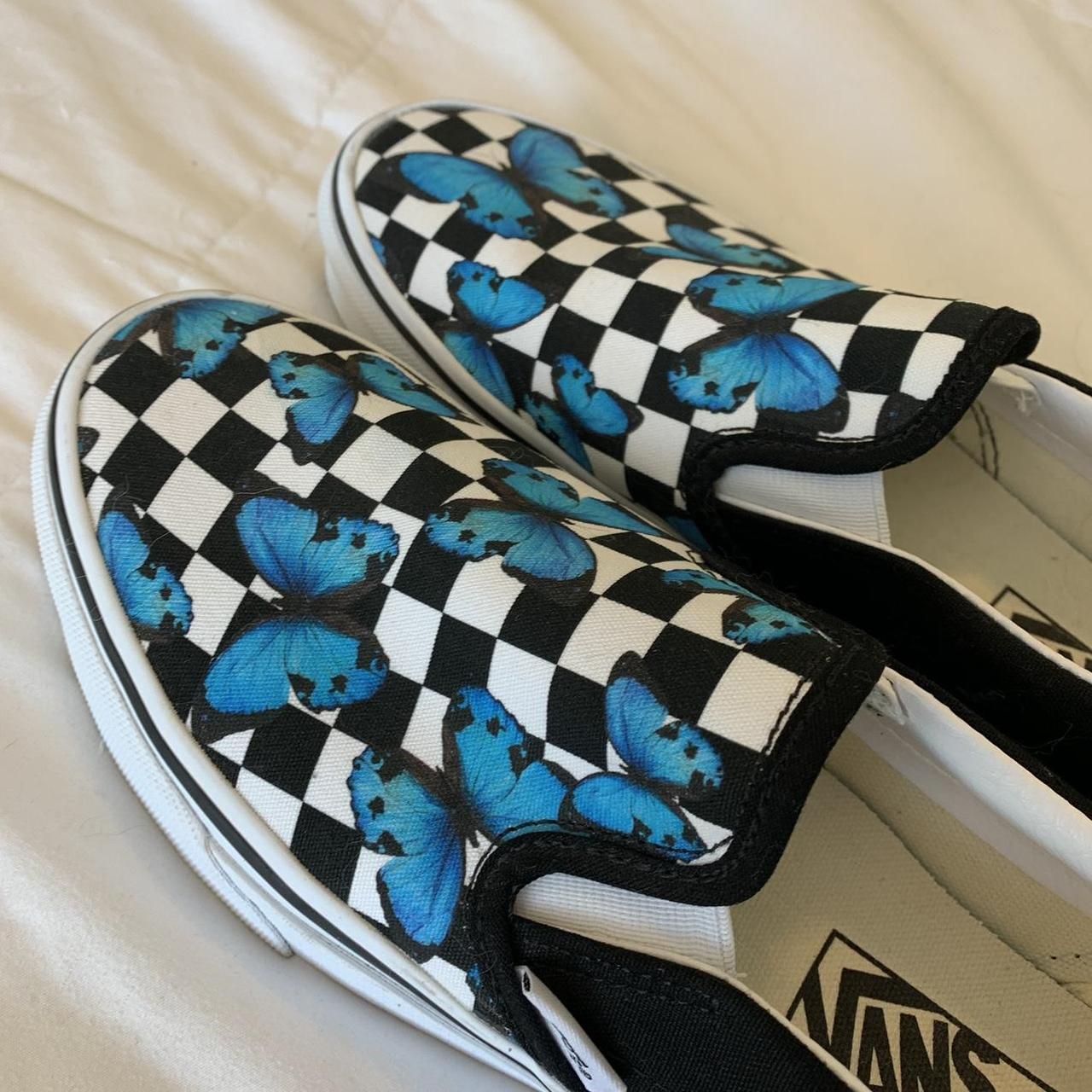 Painted sale checkered vans