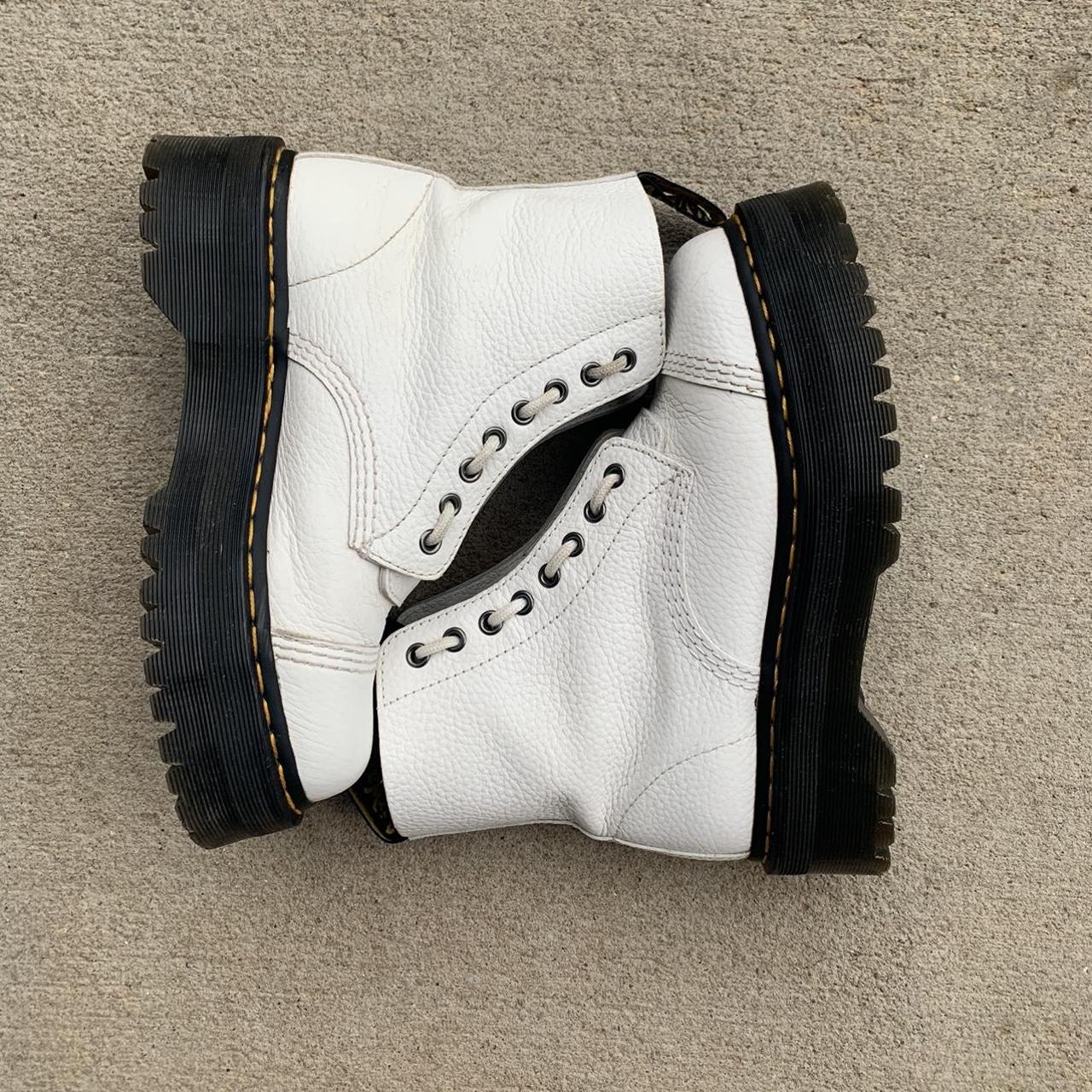 sinclair women's leather platform boots white