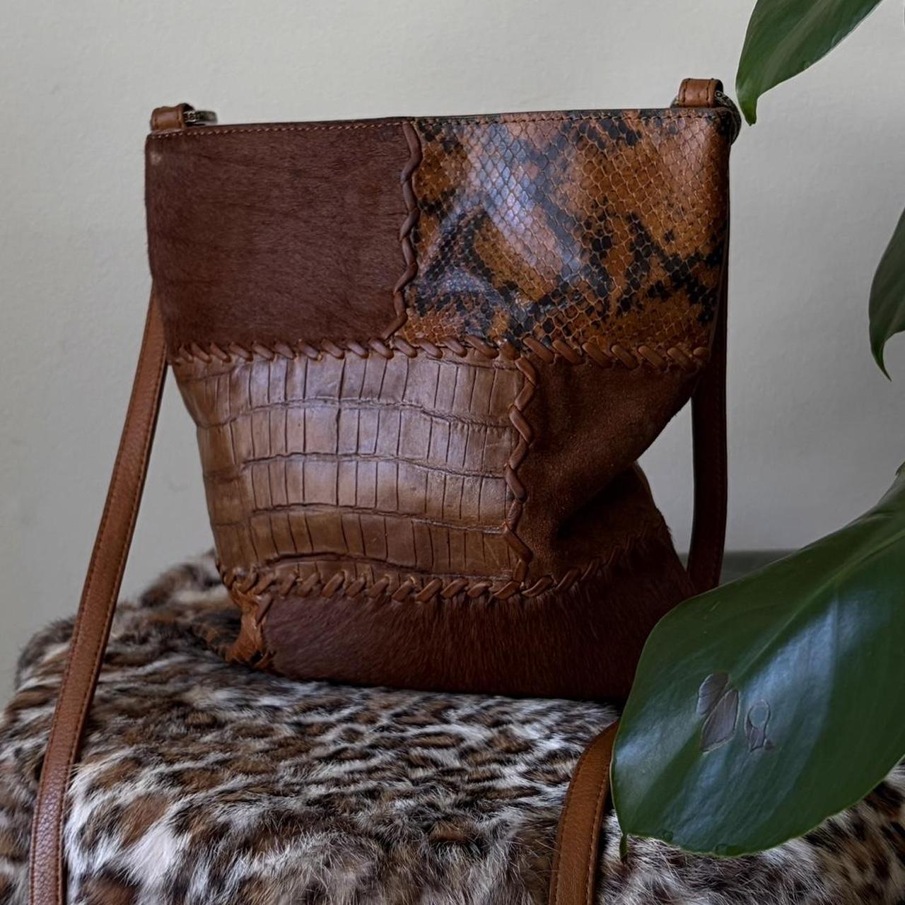 Fossil Women's Wallet - Brown – Patchwork hide an… - image 1