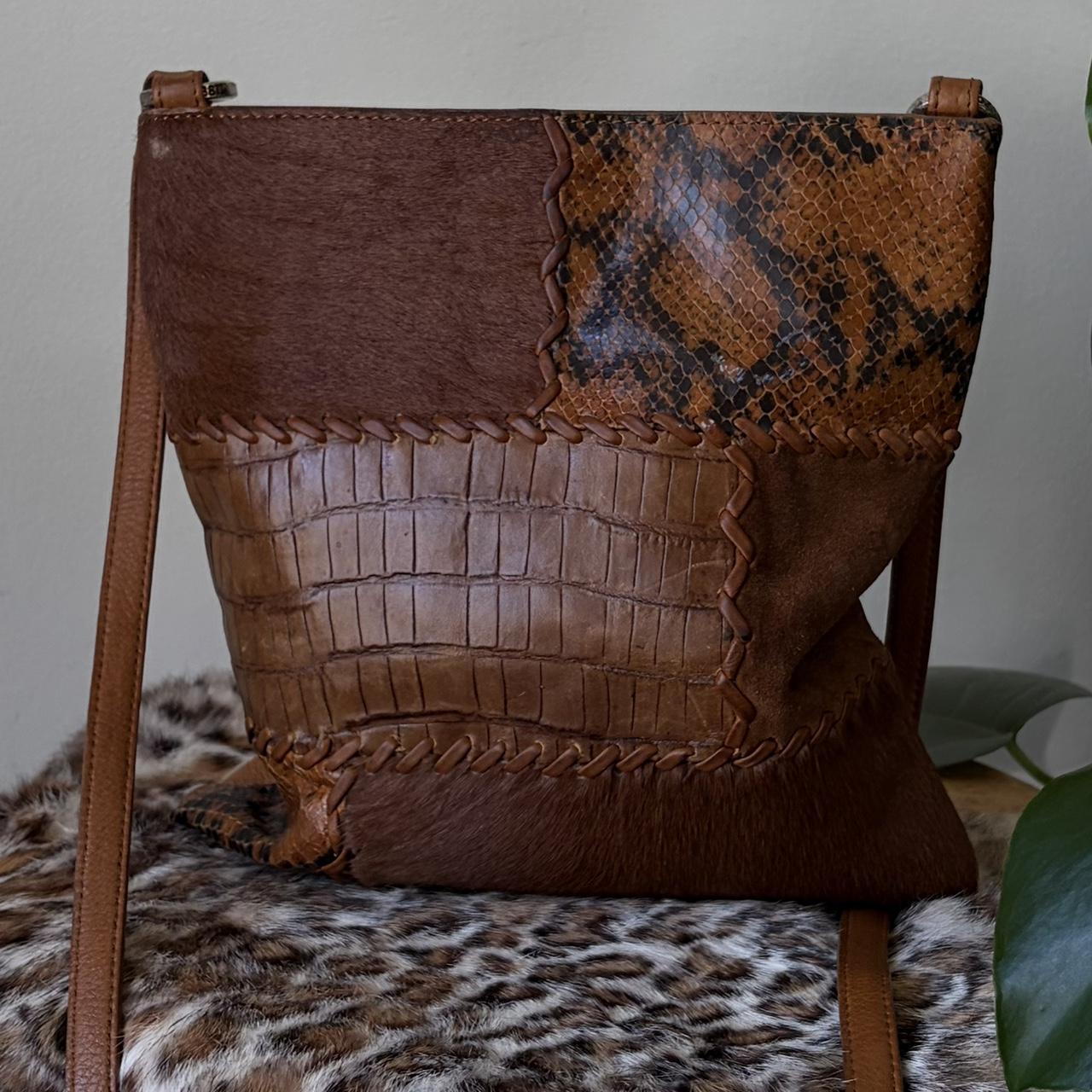 Fossil Women's Wallet - Brown – Patchwork hide an… - image 2