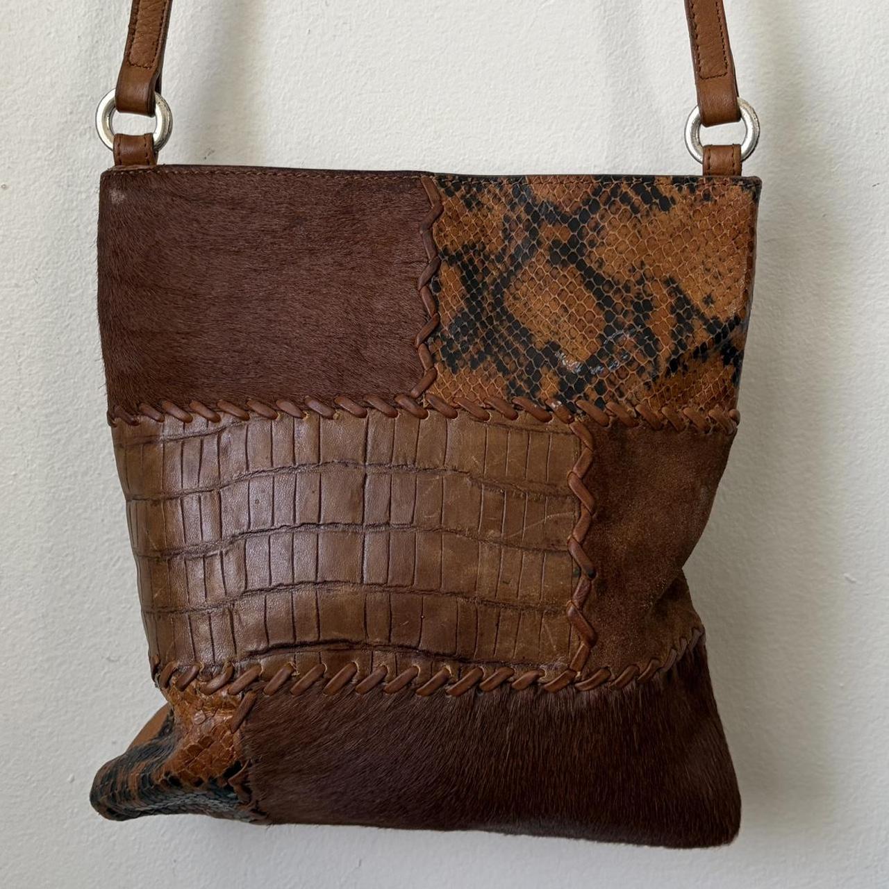 Fossil Women's Wallet - Brown – Patchwork hide an… - image 4