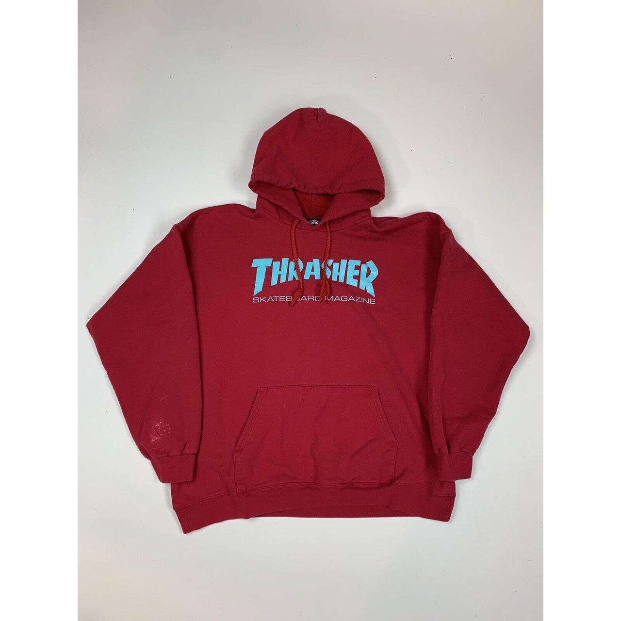 Vintage Thrasher Hoodie Men's Sz Large Skate Grunge... Depop