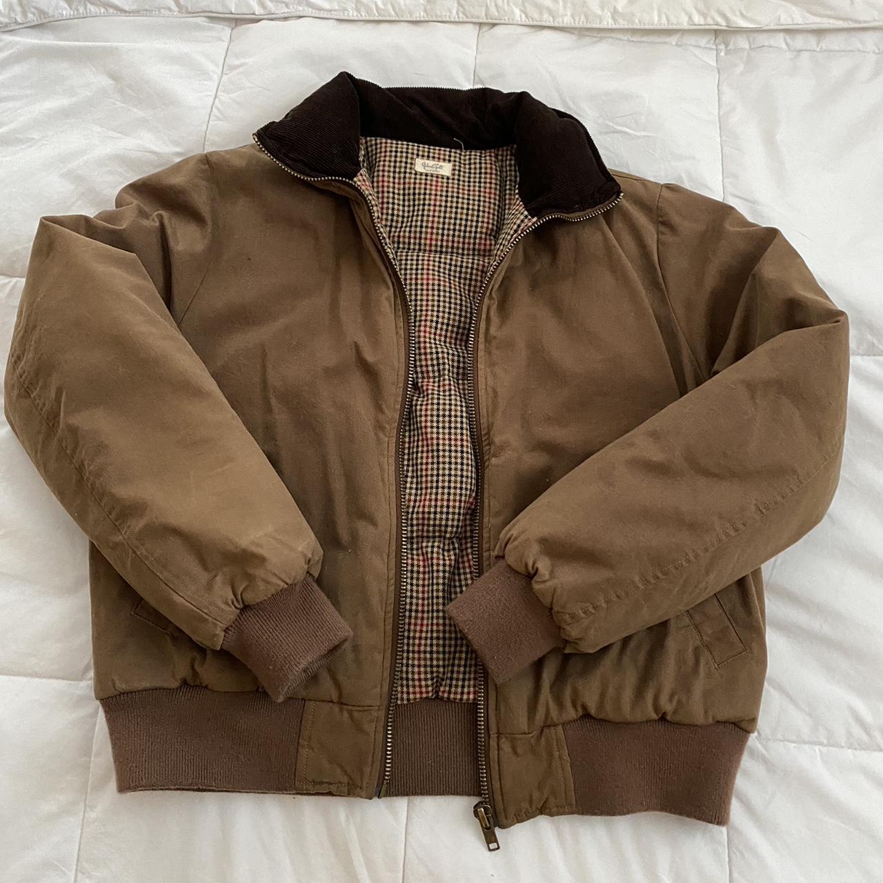 Brandy Melville brown puffer jacket One size... Depop