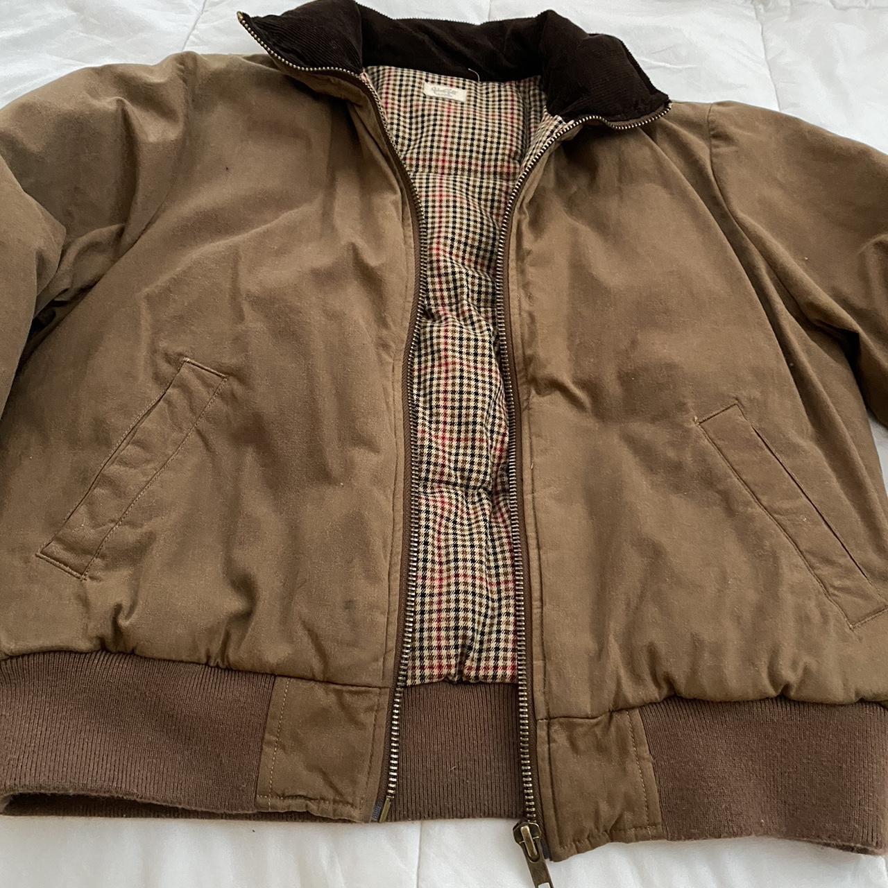 Brandy Melville brown puffer jacket One size... Depop