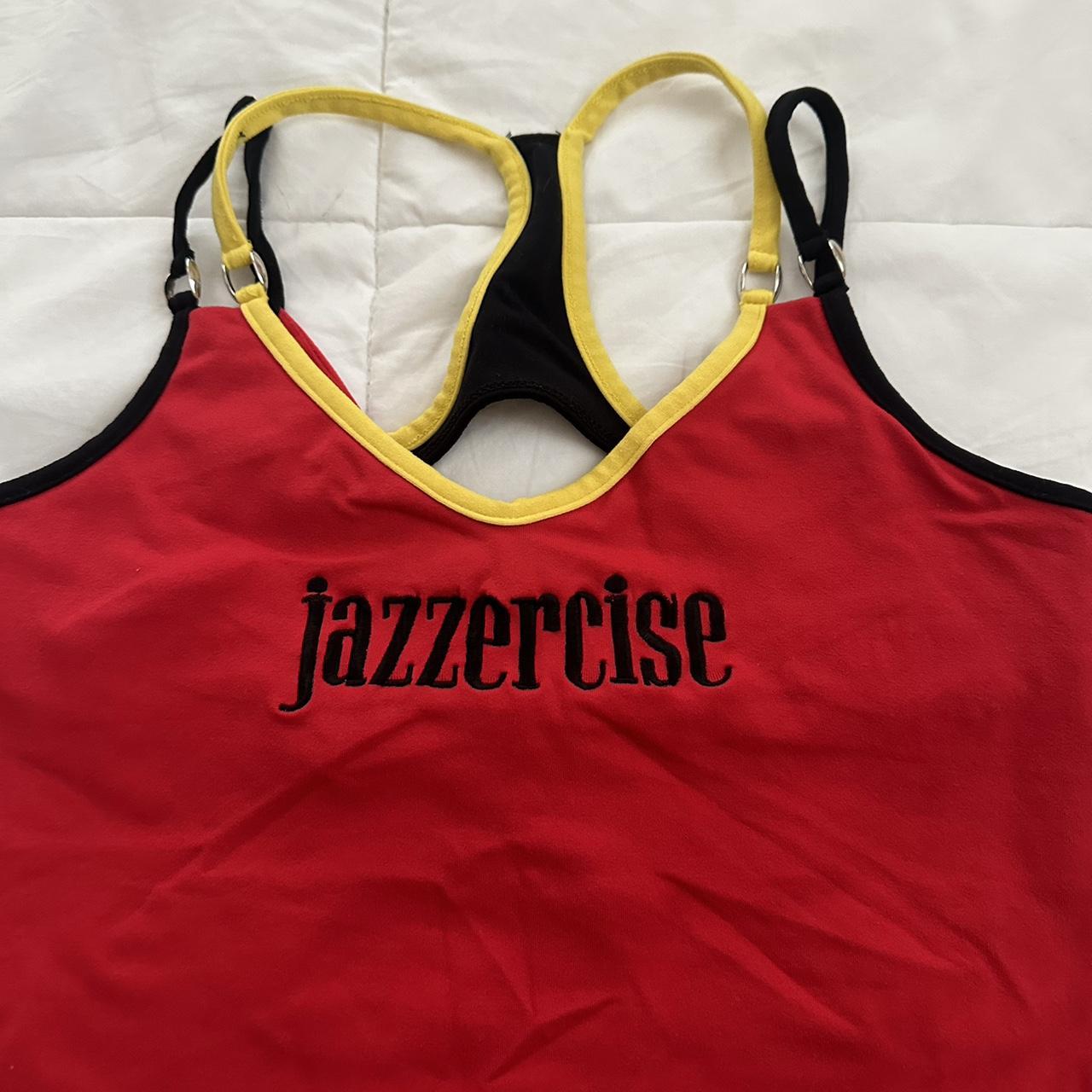 Vintage Jazzercise sporty red tank top workout top... Depop