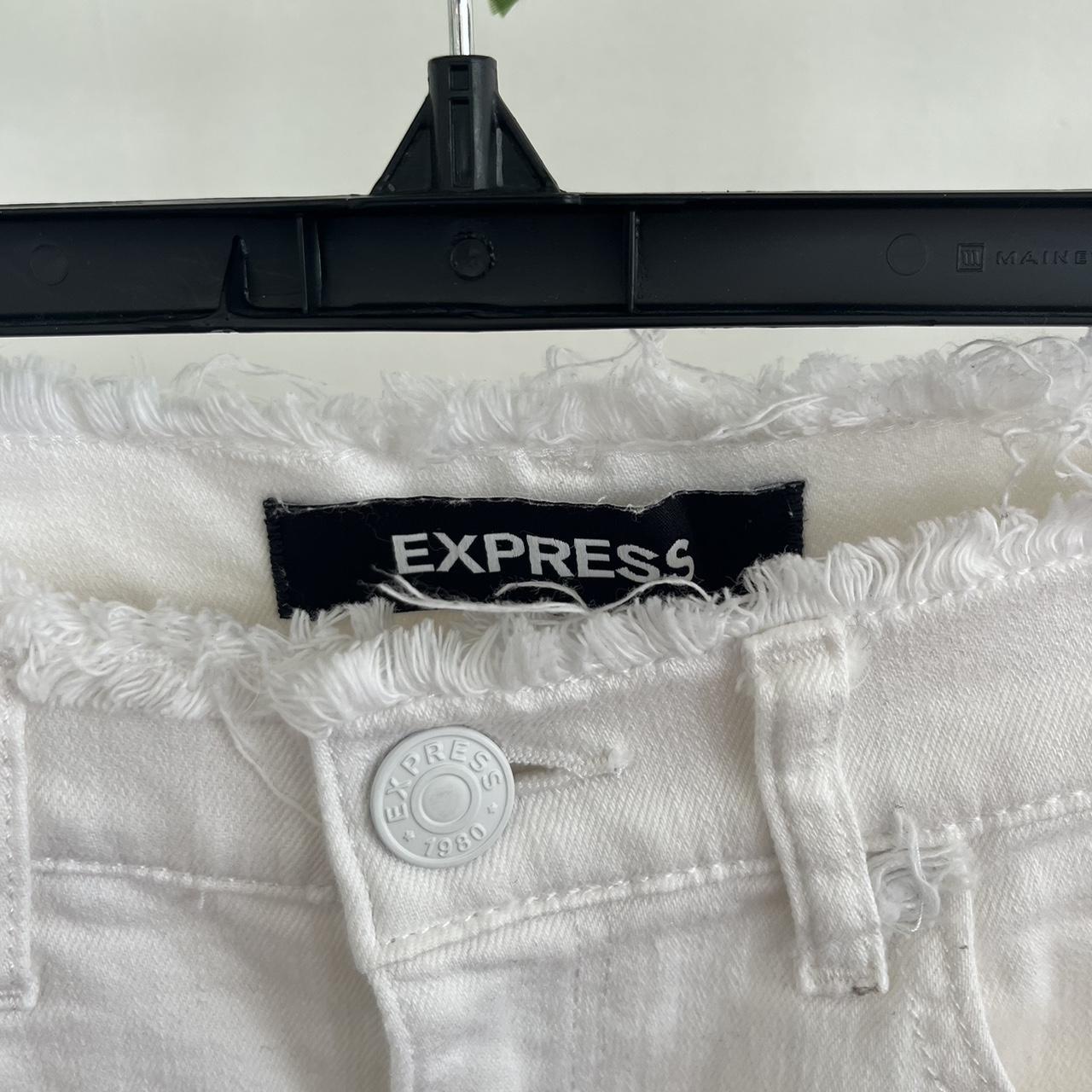 Express white best sale denim skirt