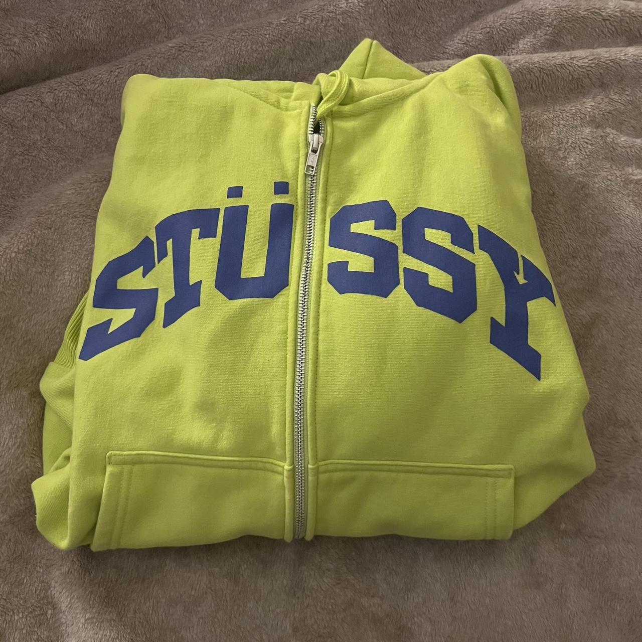 Authentic Stussy zip up hoodie -varsity type... - Depop