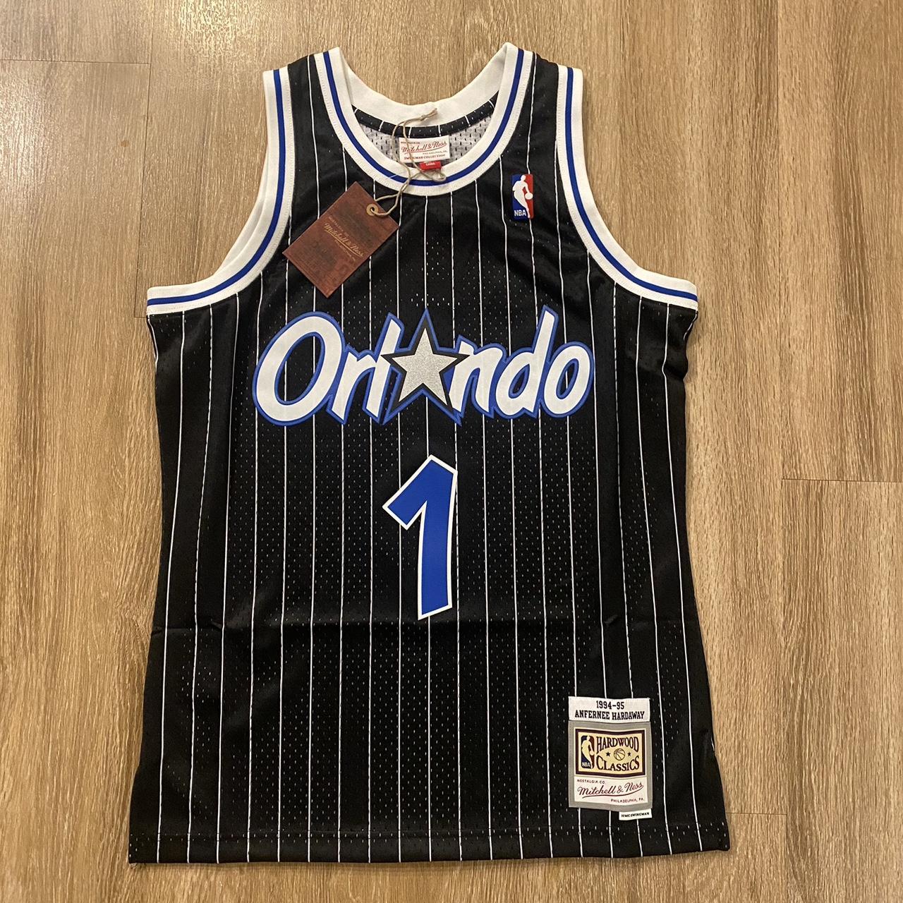 Champion Orlando Hardaway basketball jersey Black - Depop