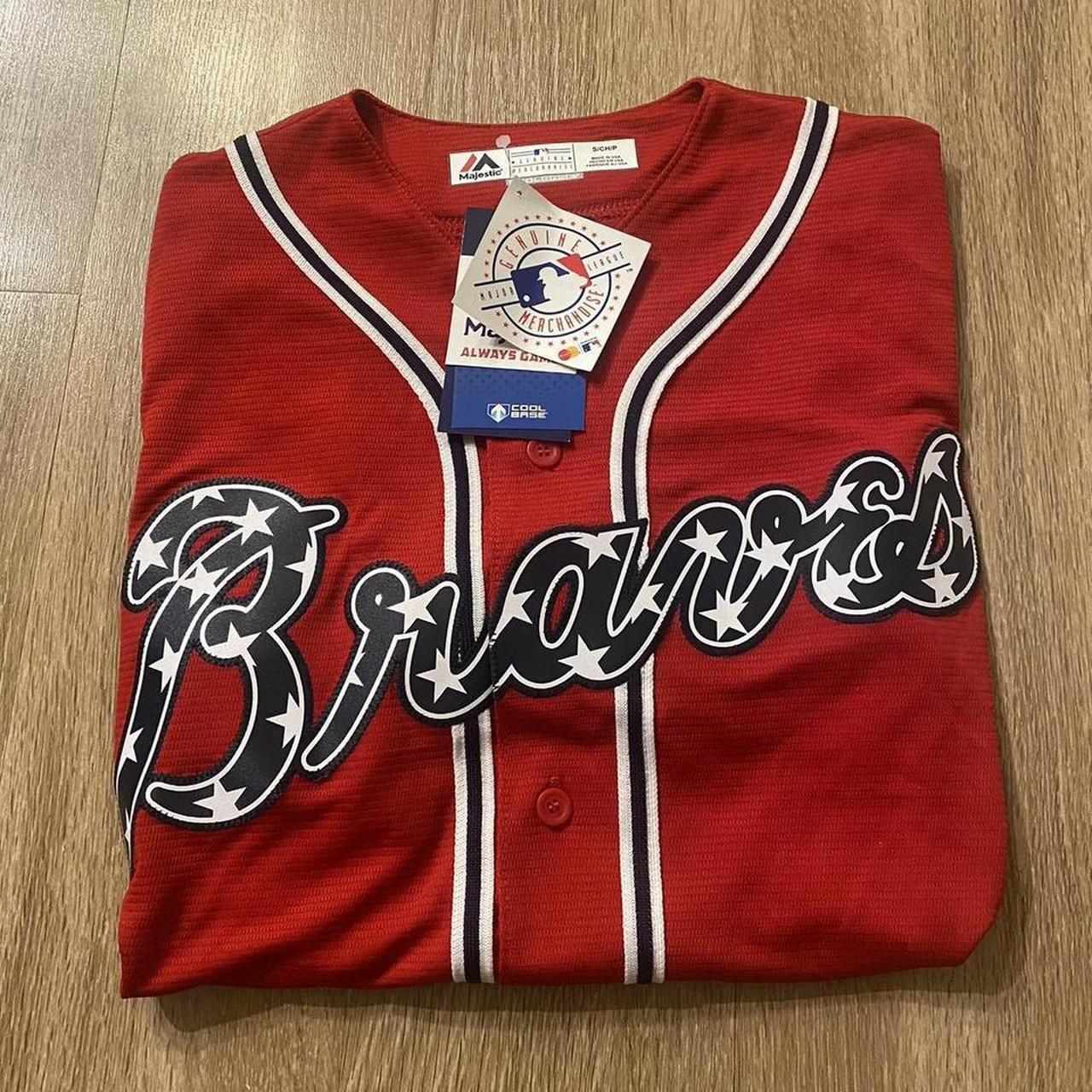 Majestic Athletic MLB Atlanta Braves Cool Base Alternate Red