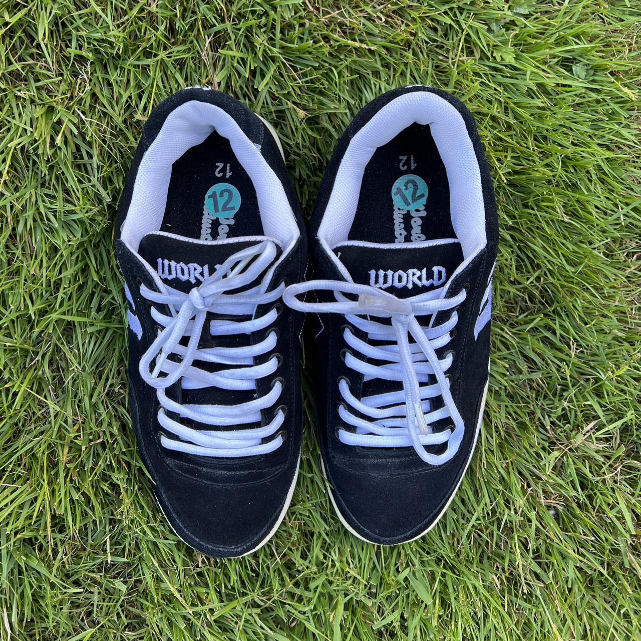 Polar Skate Co Men's Black and White Trainers Depop