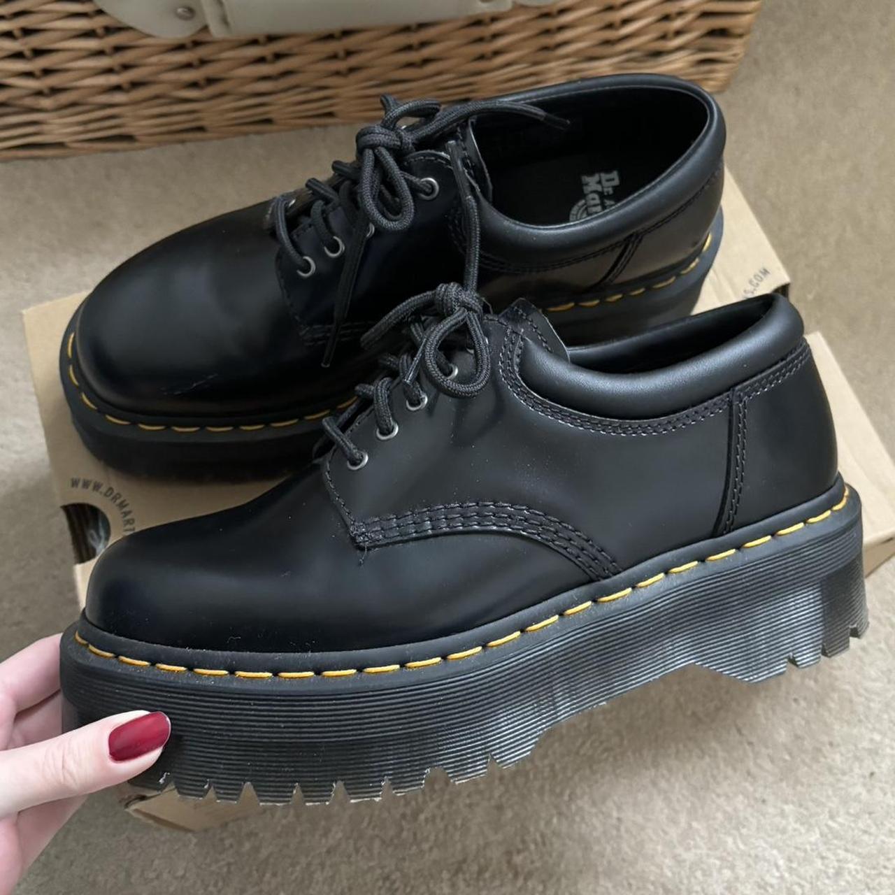 Dr martens 8053 quad platform shoes in clearance black