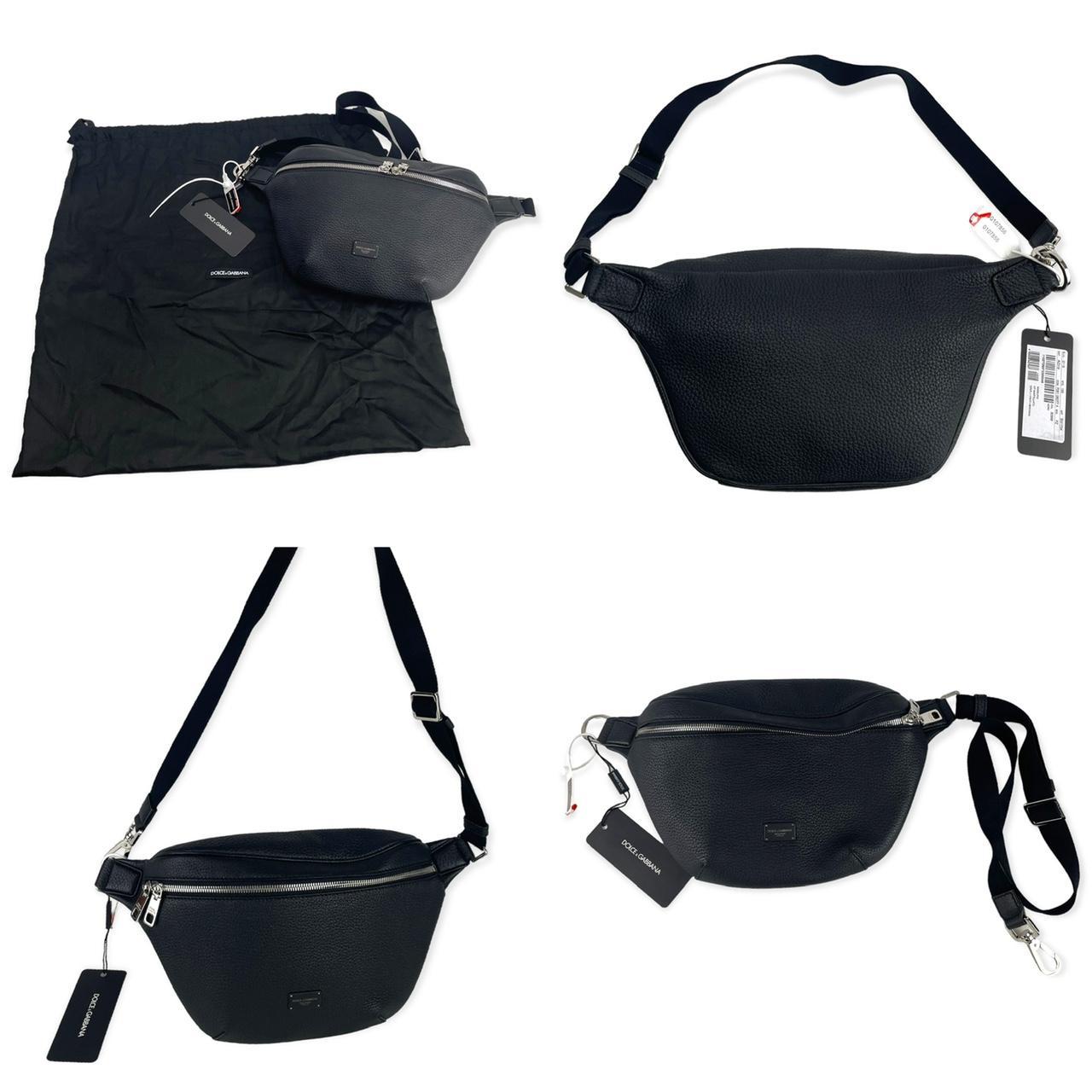 Dolce & Gabbana Men's Black and Silver Bag Depop