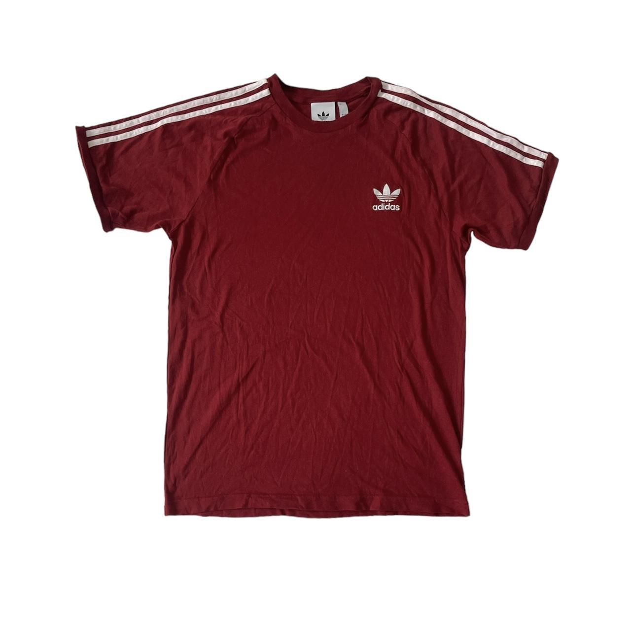 Adidas california t shirt maroon best sale