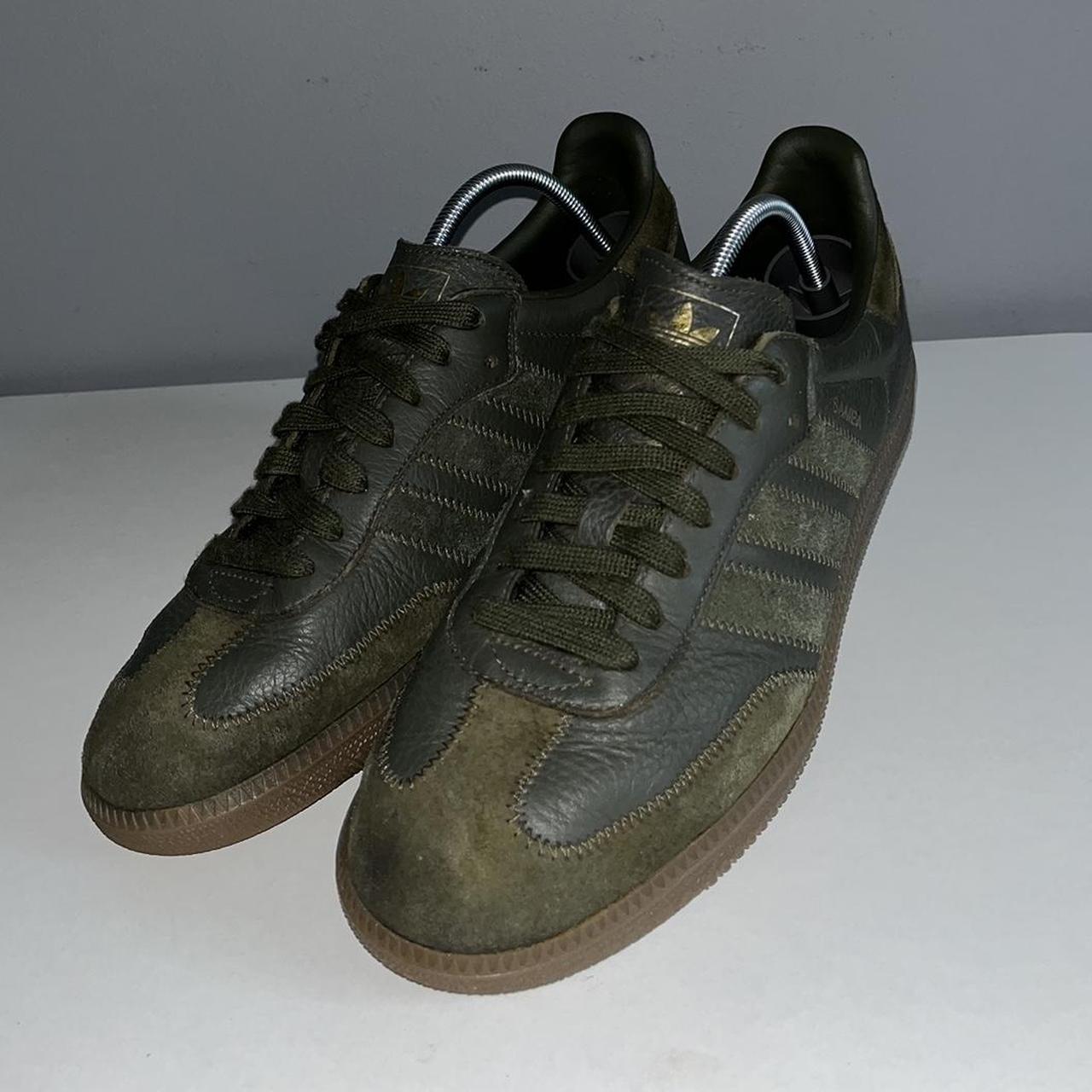 Adidas original Samba in green Size 9 Good... - Depop