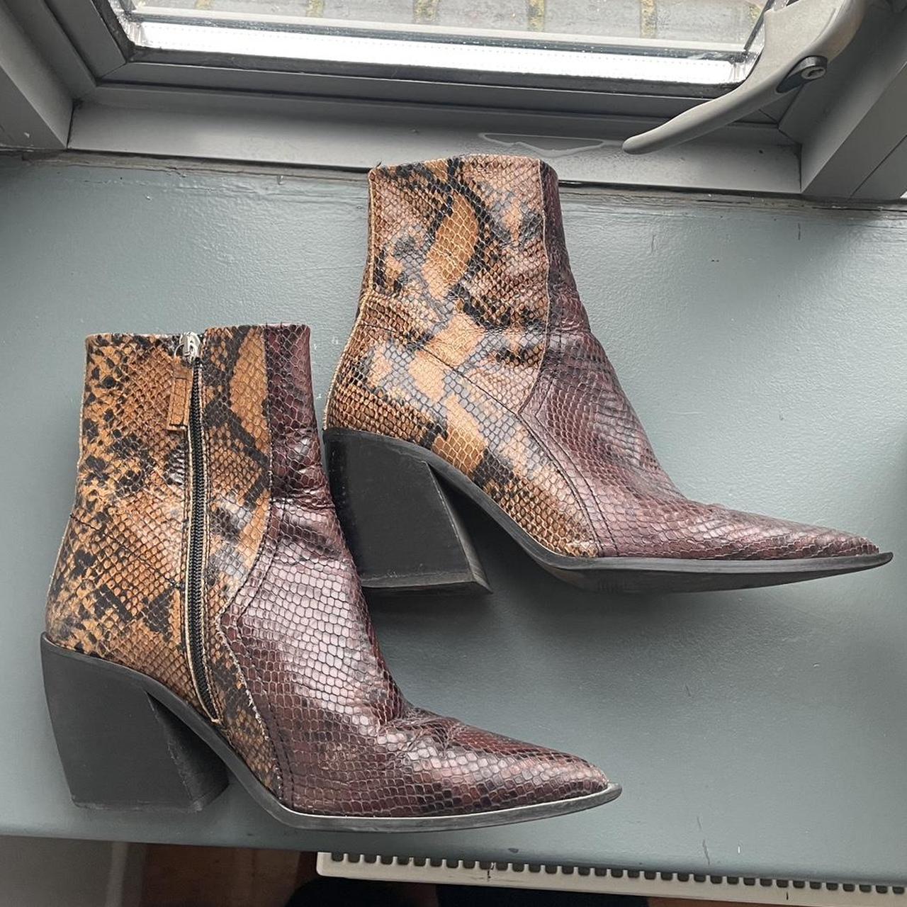 Leather Boots Topshop Snake Boots Topshop Tyra Leather Block