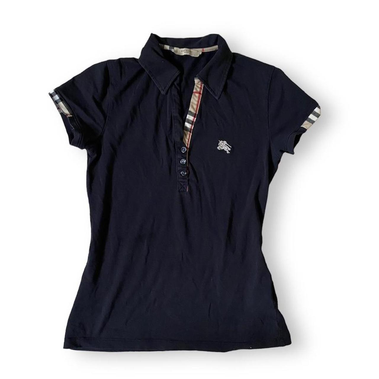 Burberry Brit Women's Black Poloshirts Depop