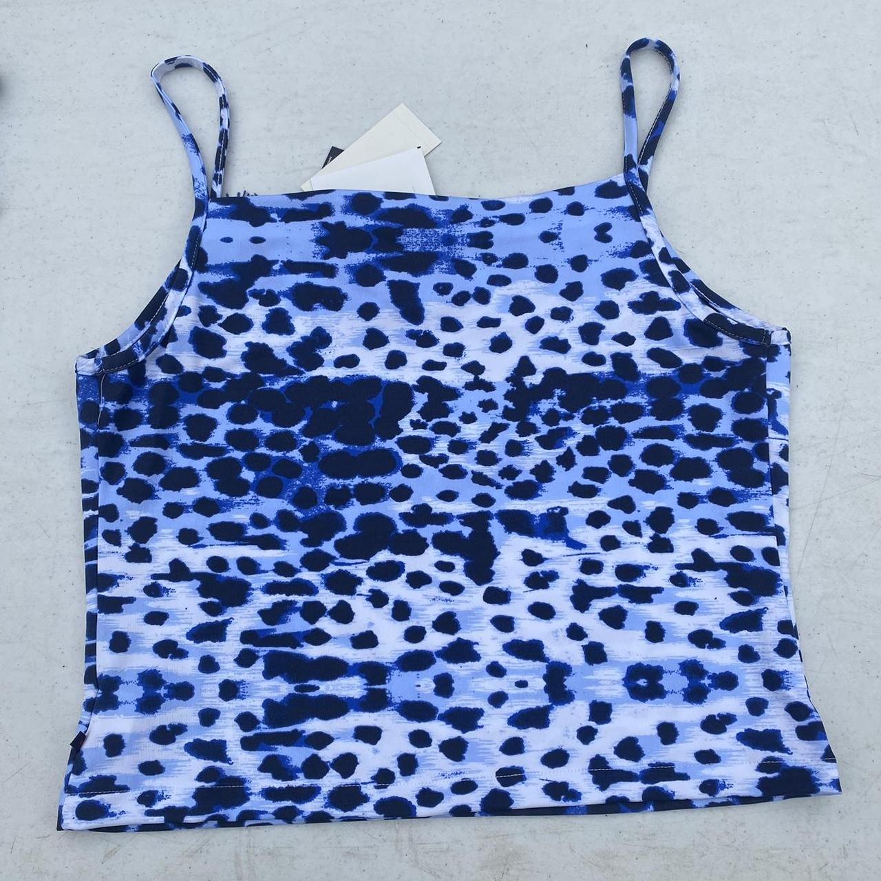 Tommy Hilfiger Women's Blue and White Vest Depop