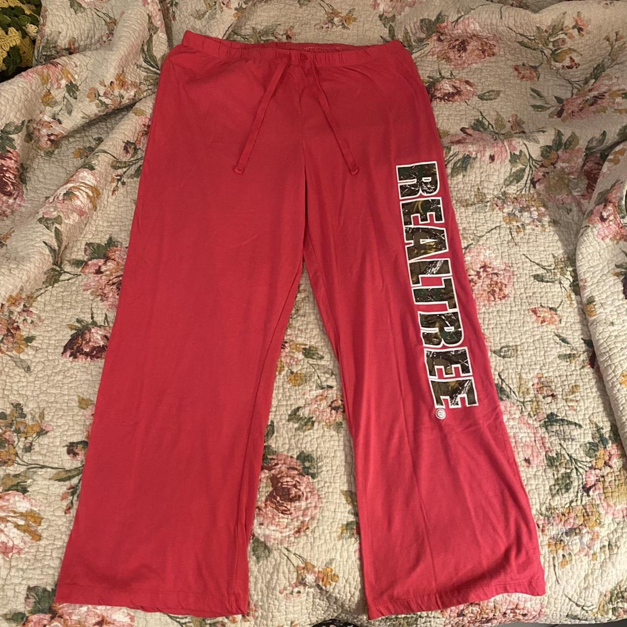 pink real tree sweatpants straight leg baggy... Depop