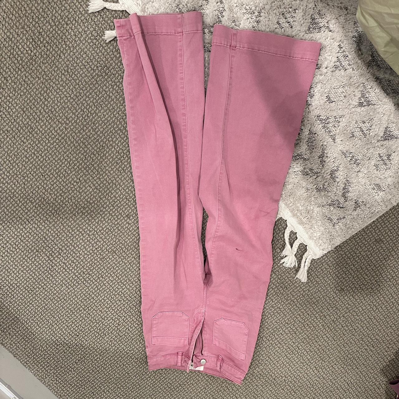 high waisted rollas pink denim jeans pants pink... Depop