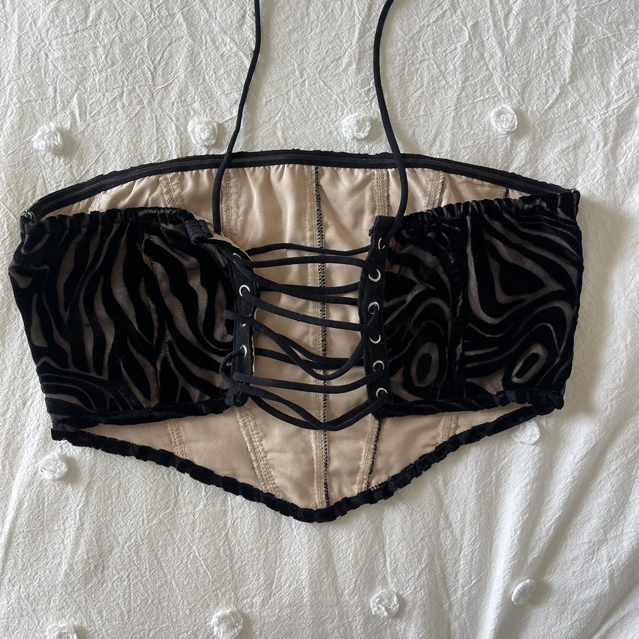 Princess Polly Women's Black Corset Depop