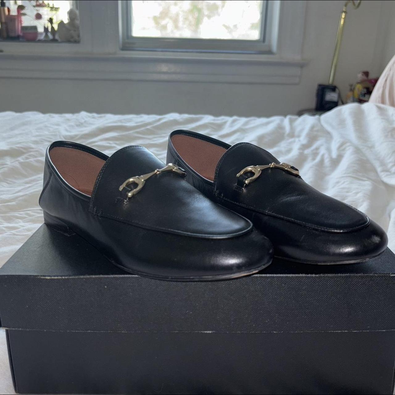 coach black loafers women's