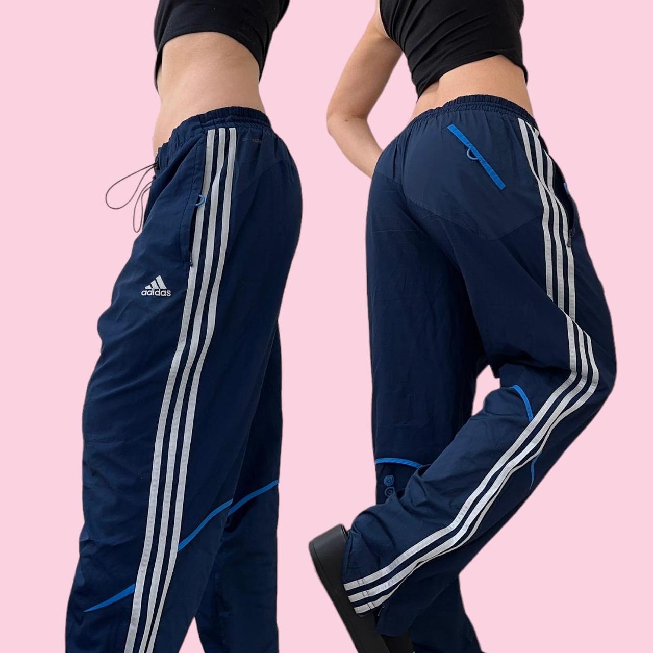 Adidas Womens White And Navy Joggers Tracksuits Depop 2602