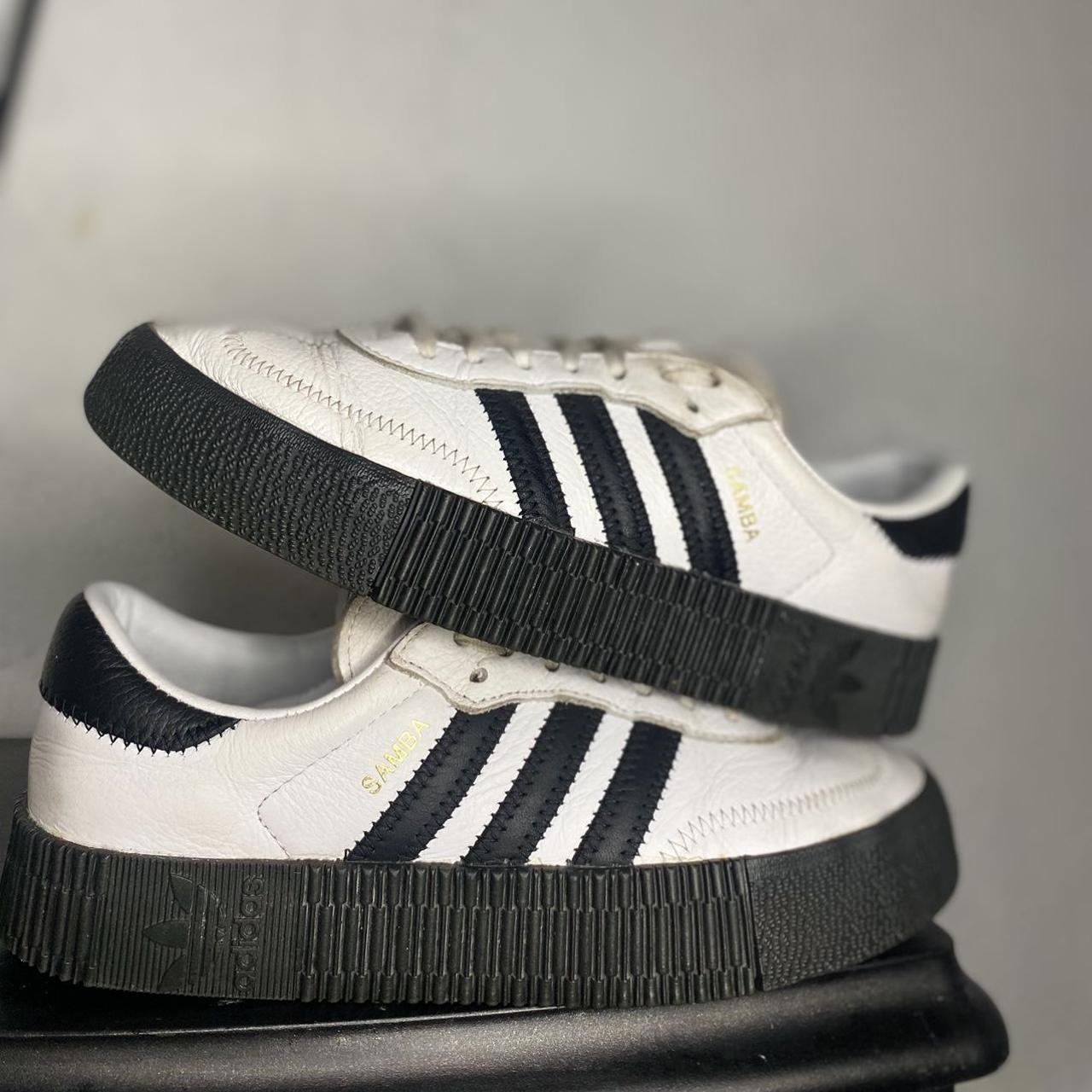 adidas sambarose white black