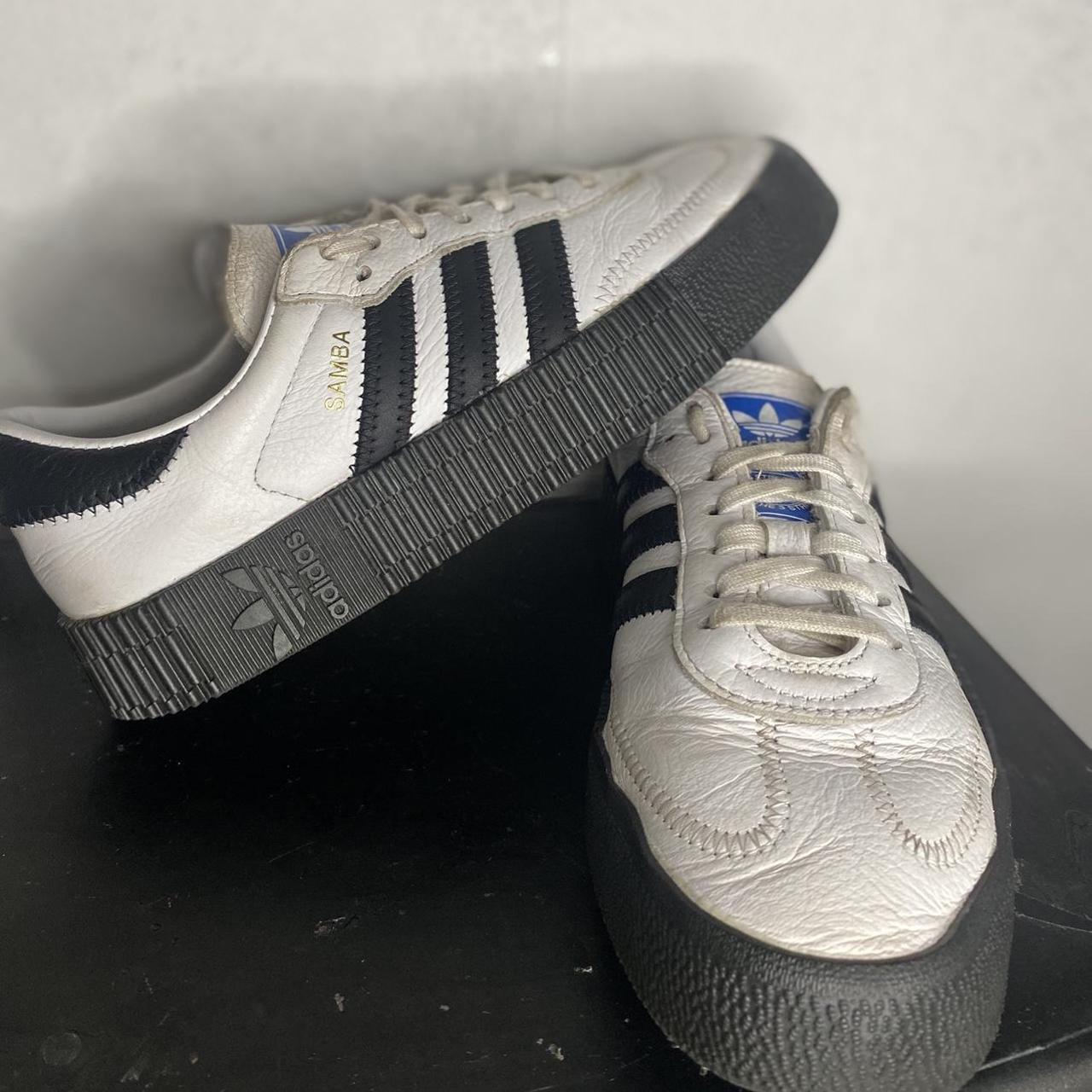 adidas sambarose white black