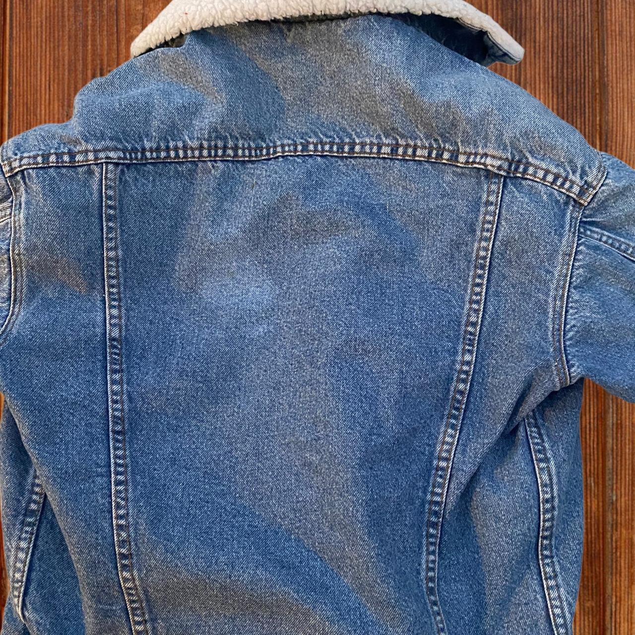 Vintage Levi’s Denim Trucker Jacket Sherpa Lined .... - Depop