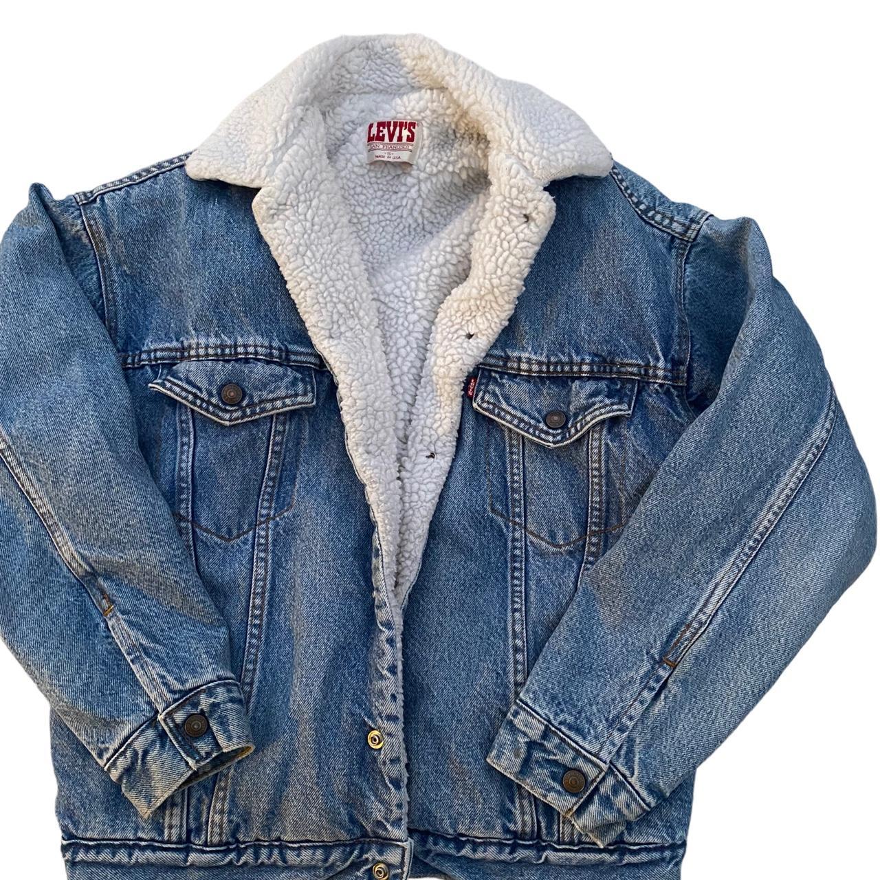 Vintage Levi’s Denim Trucker Jacket Sherpa Lined .... - Depop