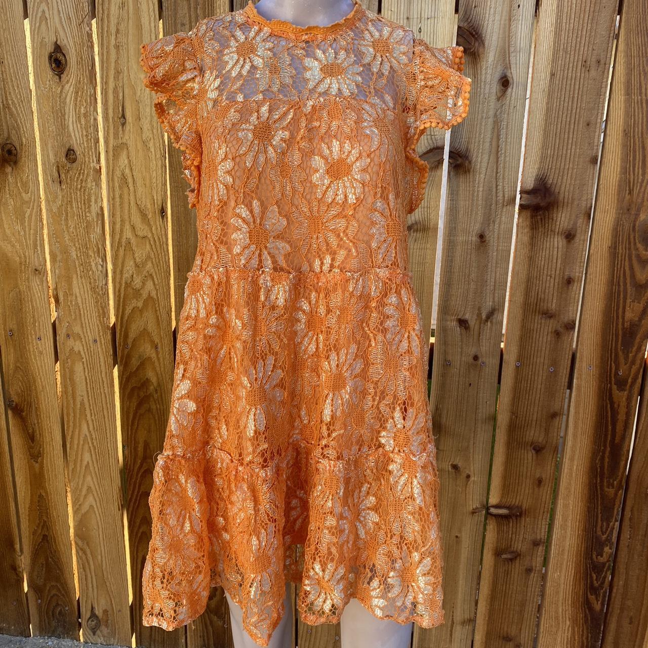 SHEIN Women's Orange Dress Depop