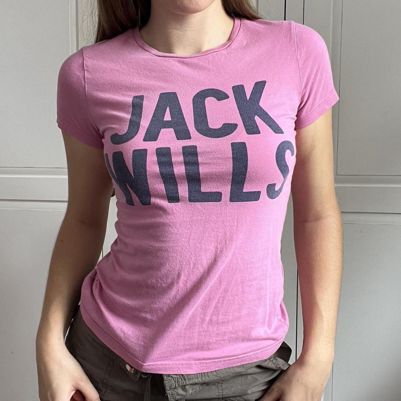 Jack Wills pink logo tee, Jack Wills bubblegum