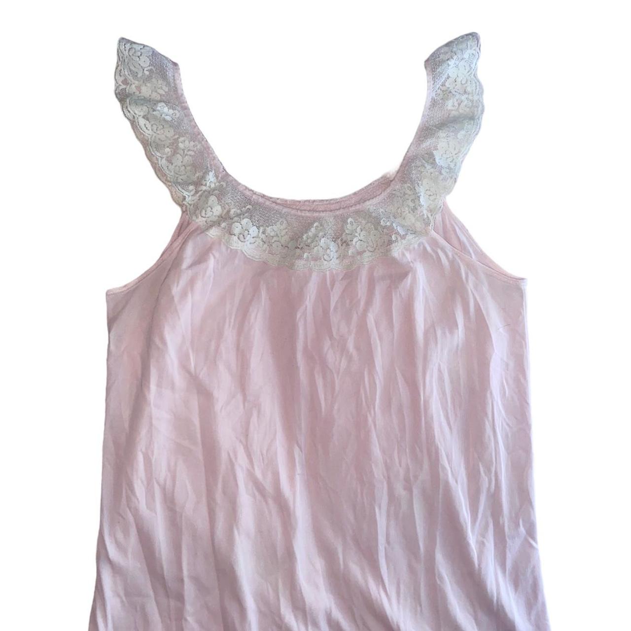 vintage baby pink slip dress🎀 light pastel pink maxi... - Depop