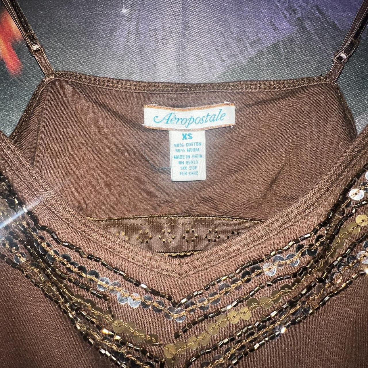 Vintage Y2K Aeropostale Brown Cami Tank Top 🪄Wear - Depop