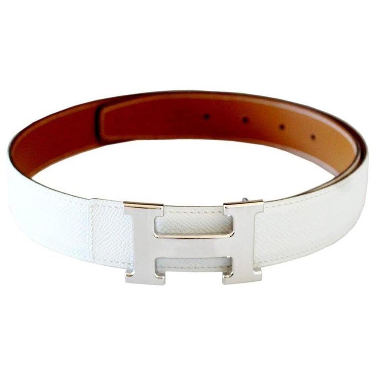 White Hermes Belt Size 30 38 Depop