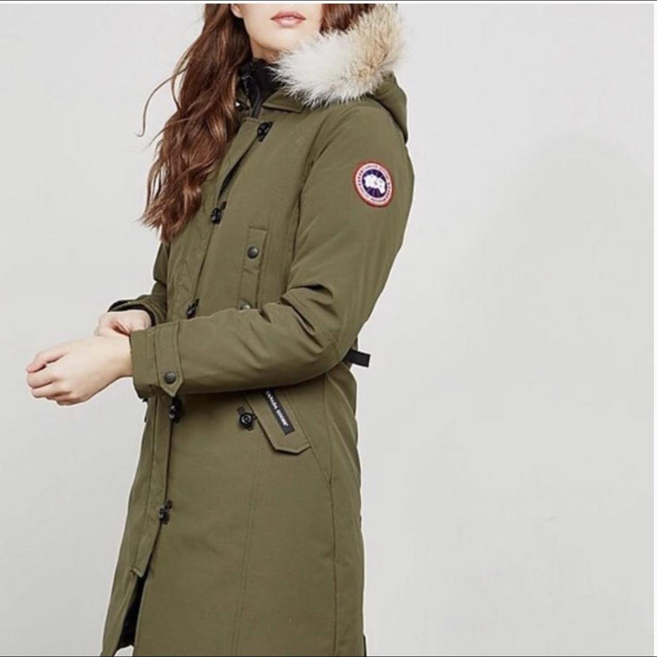 Olive green canada goose jacket best sale