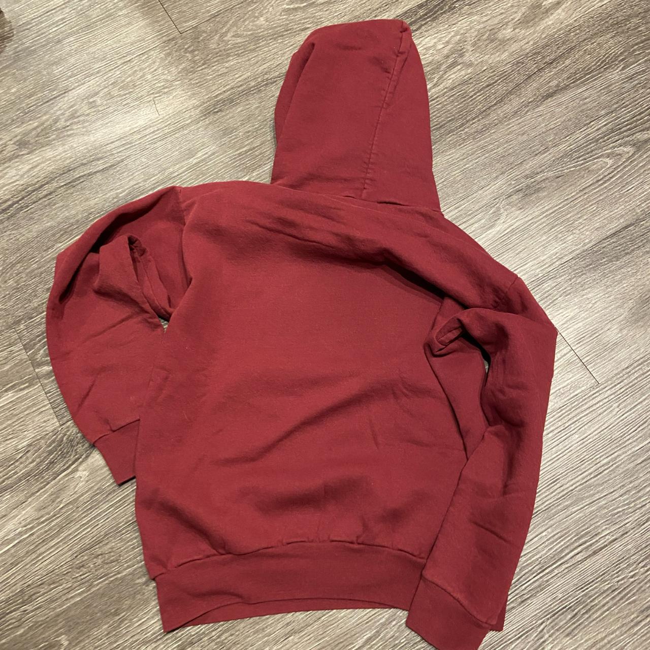 Urban Outfitters Women's Burgundy and Yellow Hoodie Depop