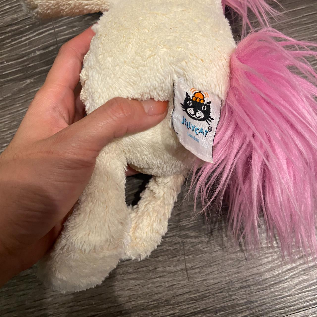 JELLYCAT Snagglebaggle Ursula Unicorn White Pink... - Depop