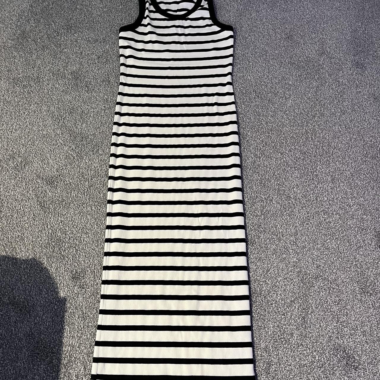 Asos back stripped midi dress Size 10 - Depop