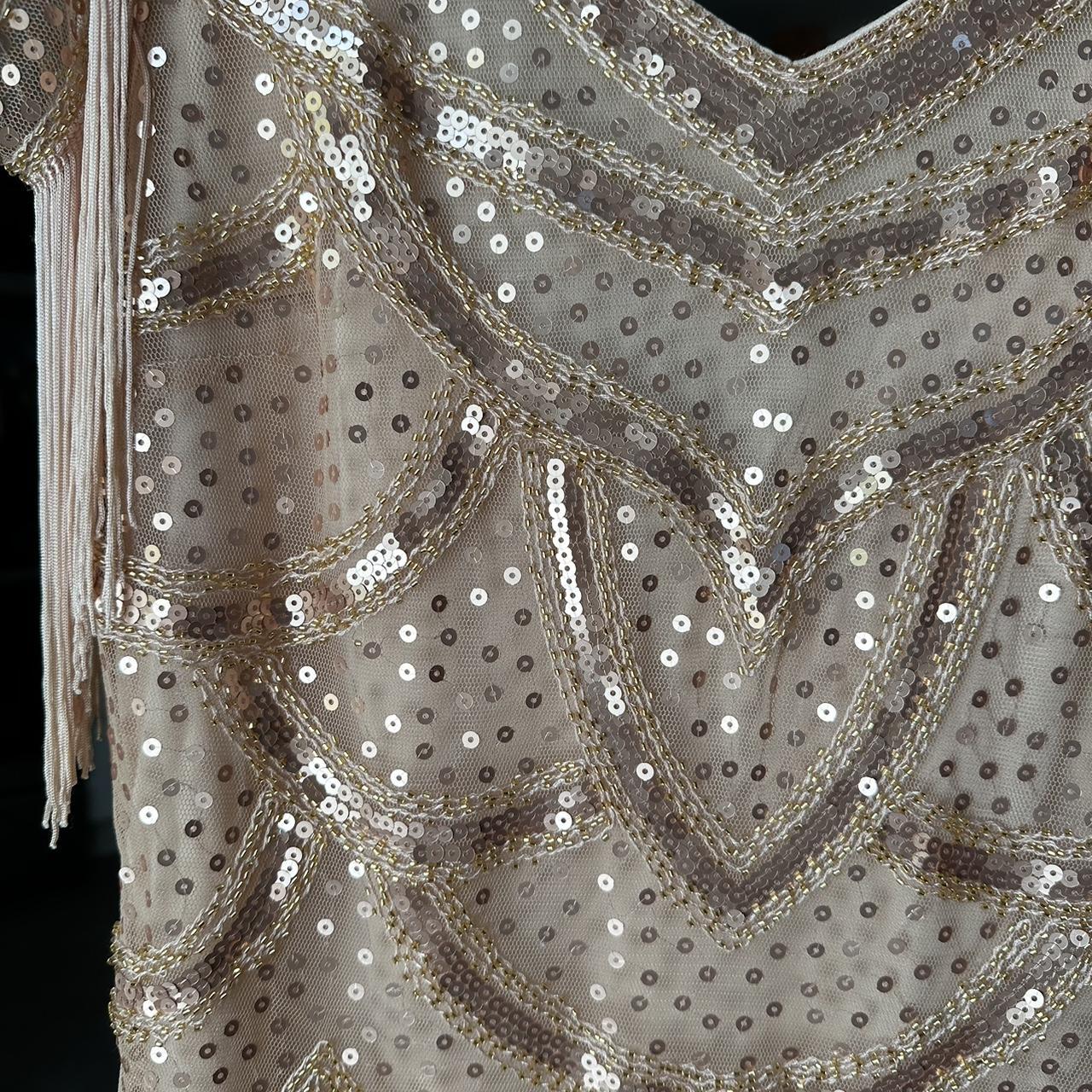 Rose Gold 1920s Inspired Flapper Dress. I Originally - Depop