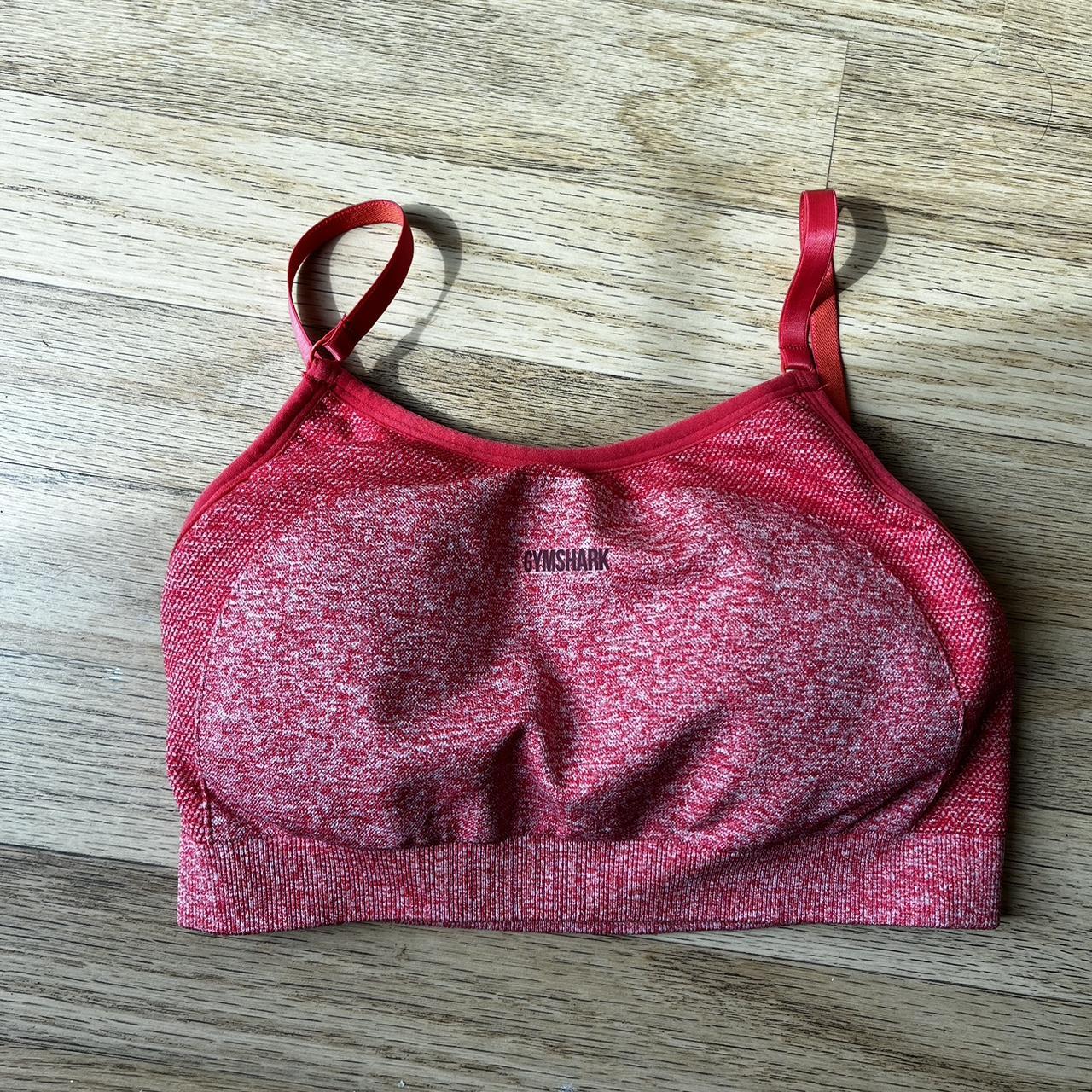 Gymshark high waisted flex. red sports bra, Size