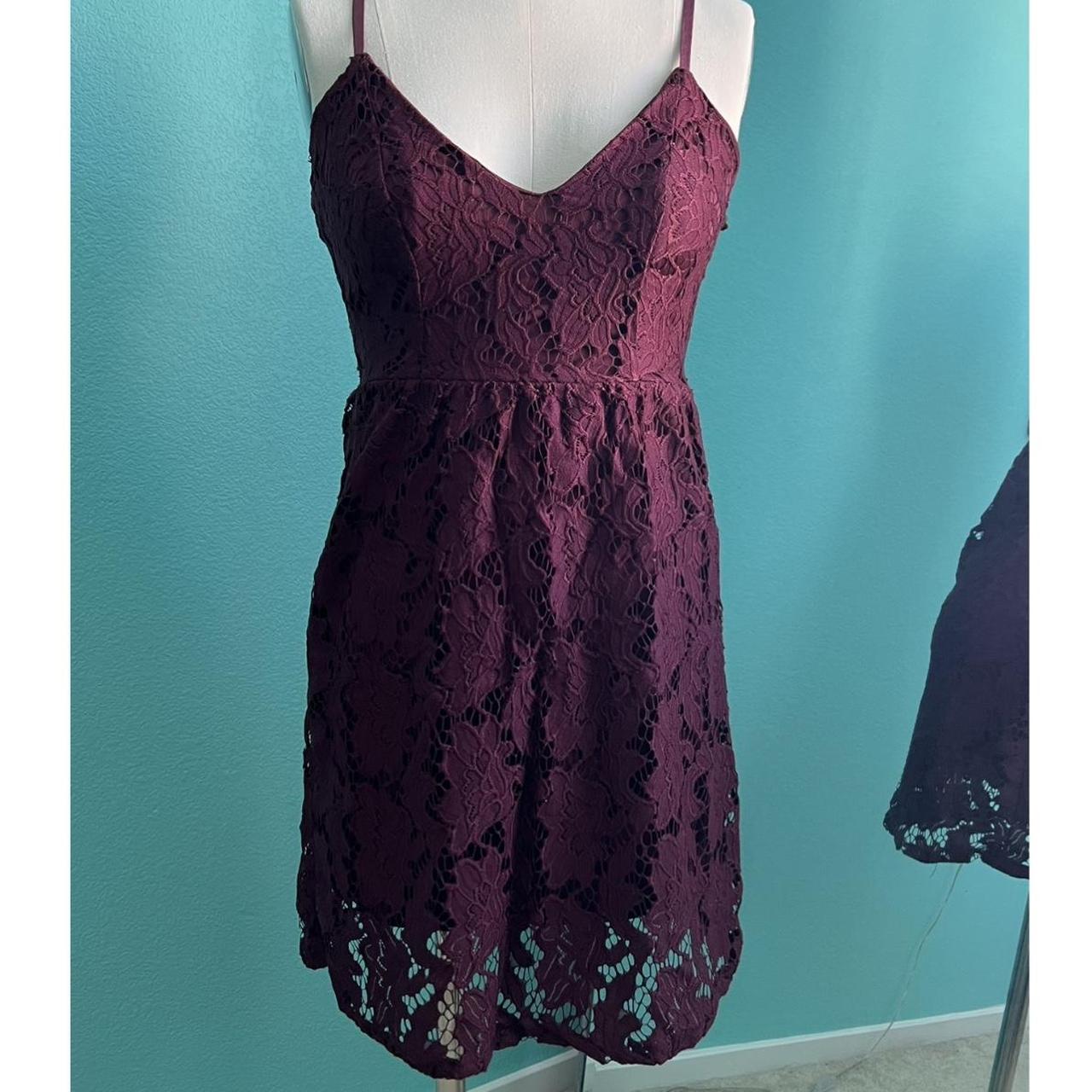 Topshop burgundy lace dress sale