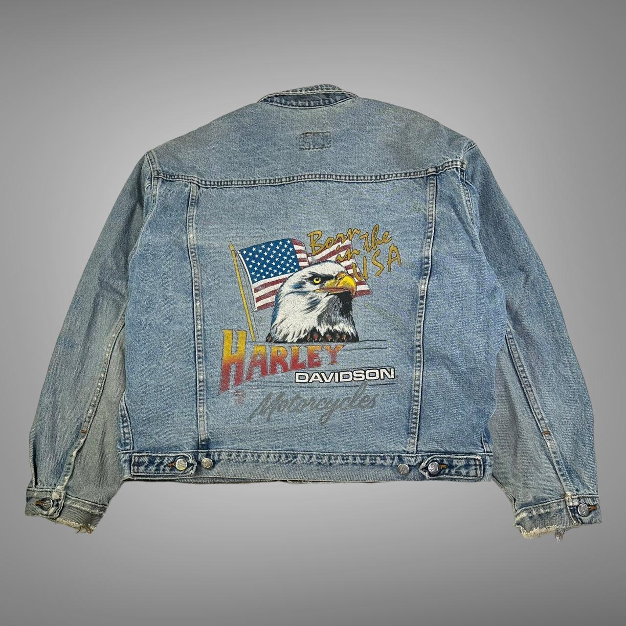 Harley Davidson Men's Blue Jacket | Depop