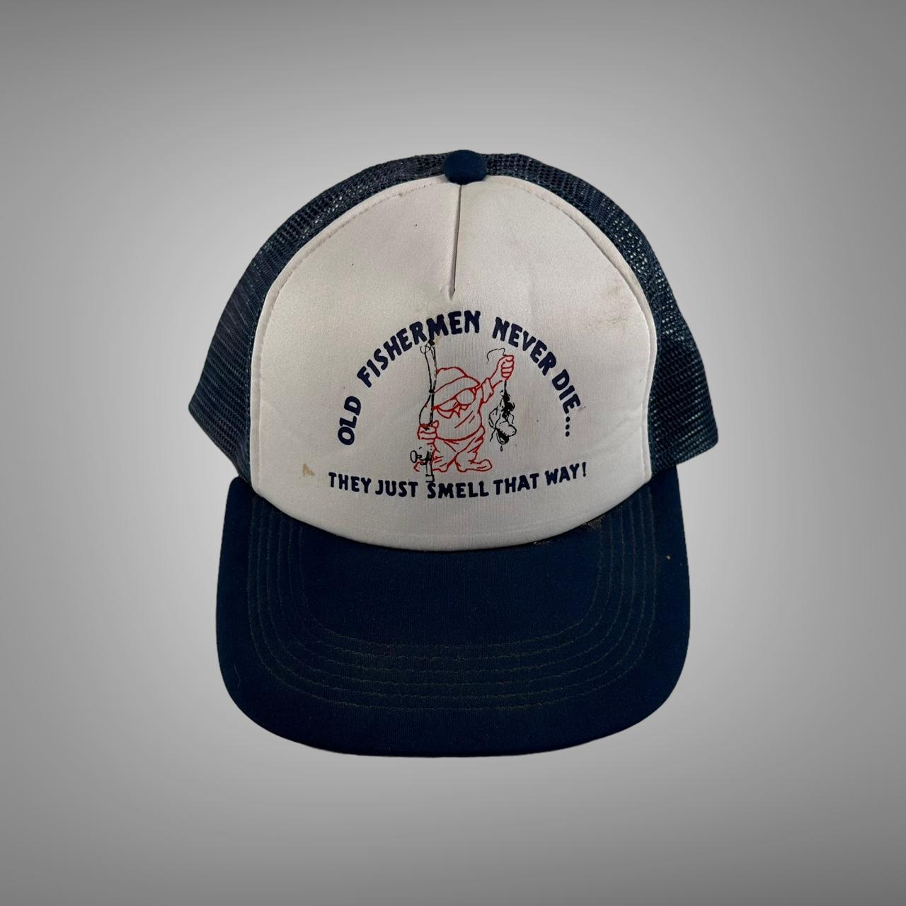 Vintage fishing advertising funny hat SnapBack - Depop