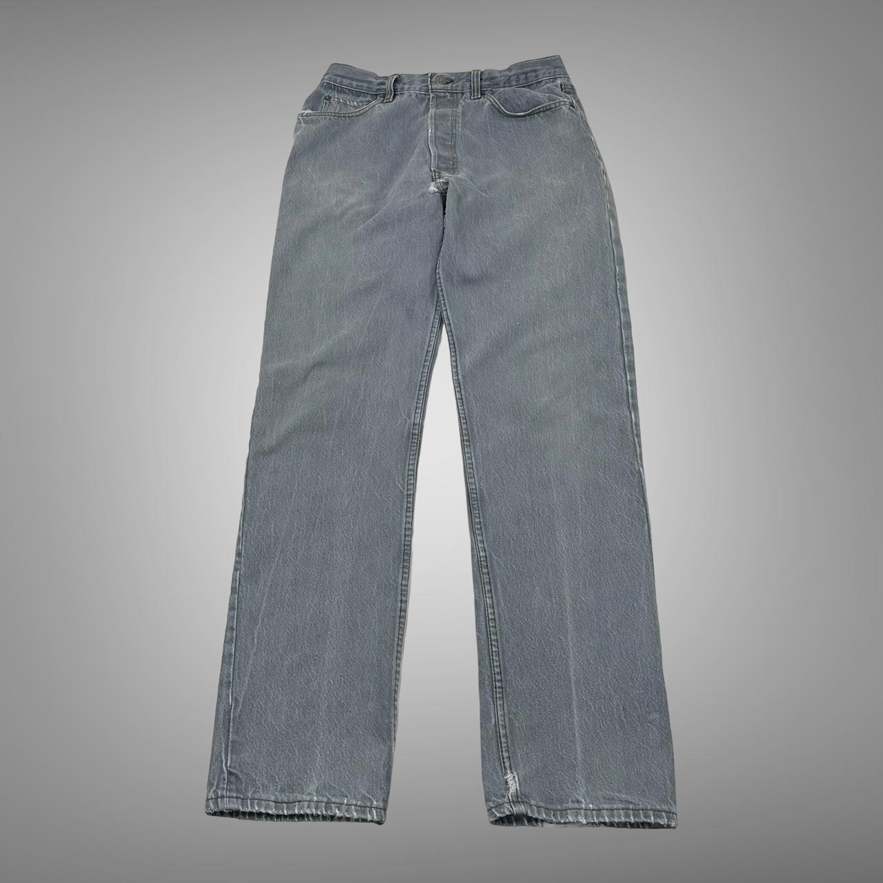 Vintage gray faded Levi’s 501 jeans fits a waist... Depop