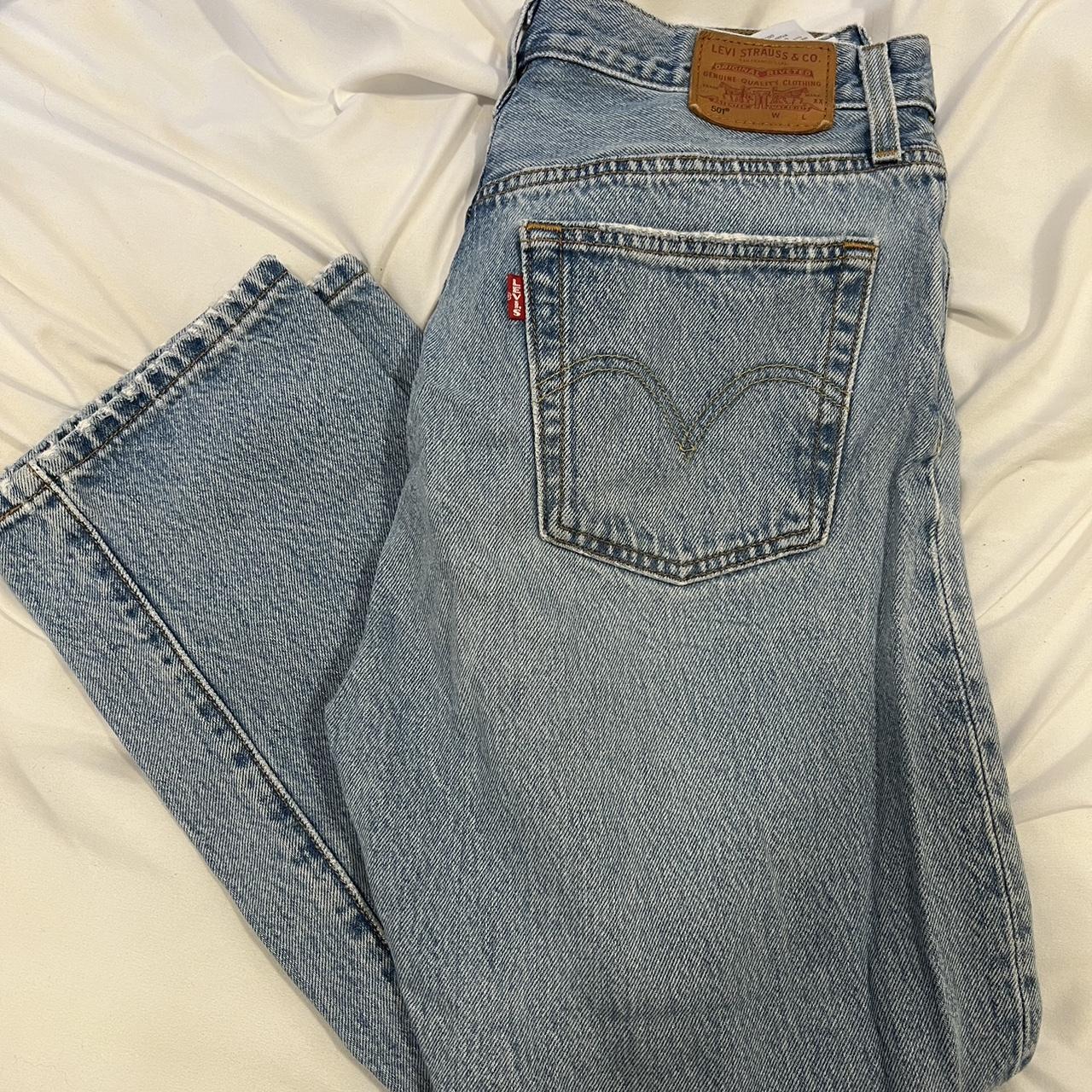 Levi straight leg Jean. 29 X 26 There is a mark... - Depop