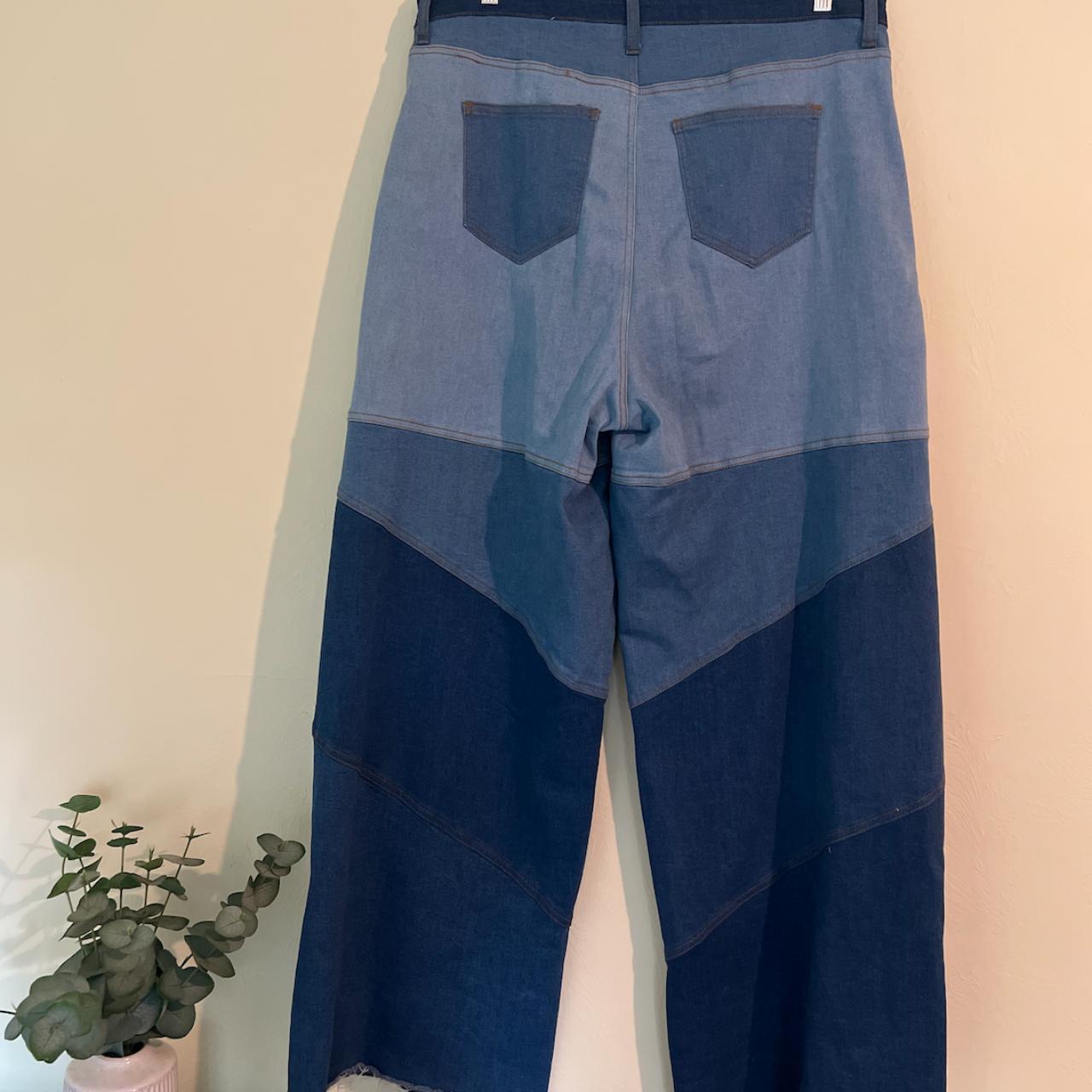 Fashion Nova Patchwork jeans size 2xl SO stretchy &... Depop