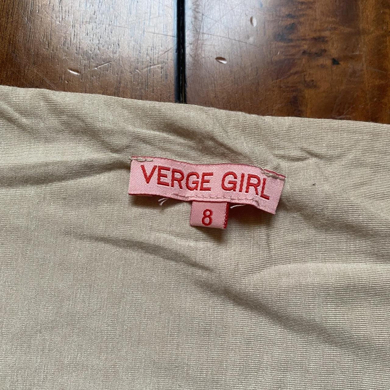VERGE GIRL Soul Mates Wrap Top in Beige SIZE 8... Depop