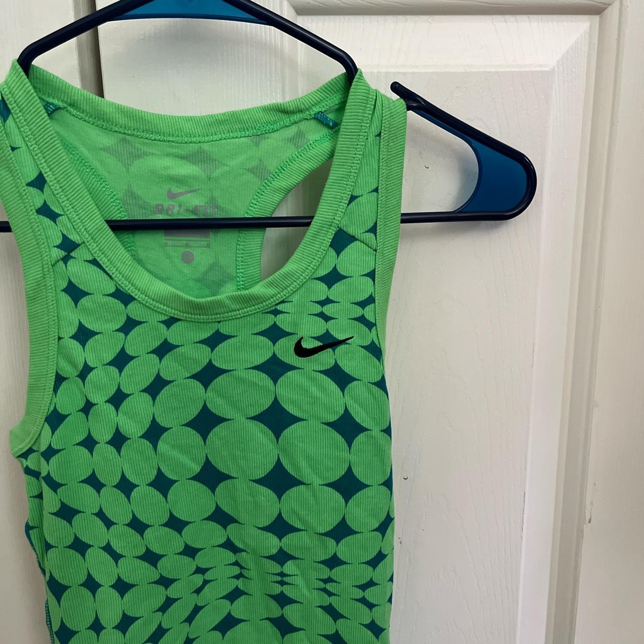 illusion green nike shirt