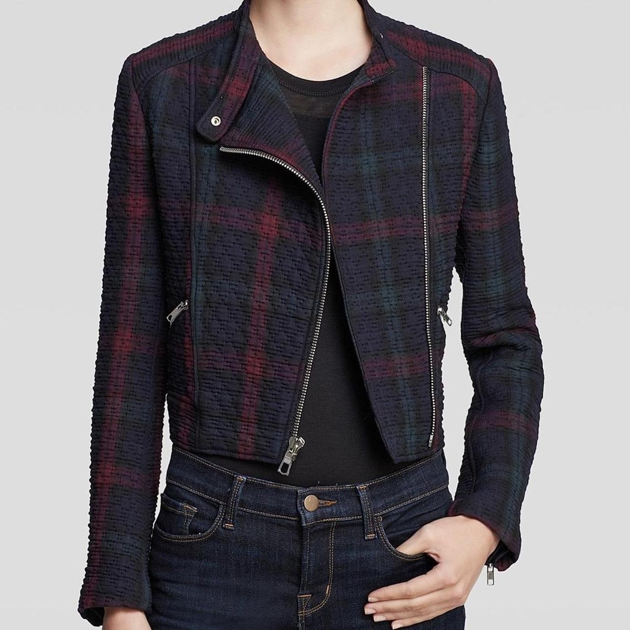 Elizabeth and James Patti Quilted Plaid Moto Depop